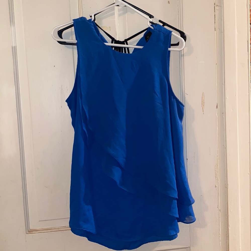 Blue sleeveless top
